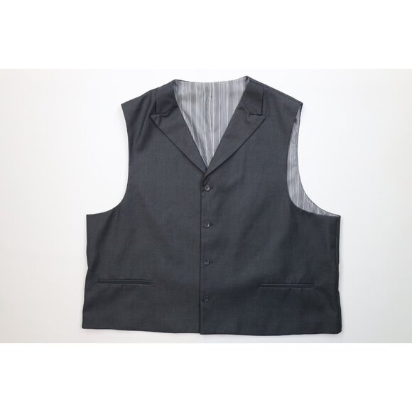 Caravelli Mens Size 54R Super 150s 3 Piece Suit Wedding Gray Pants 48x27 - Picture 7 of 16